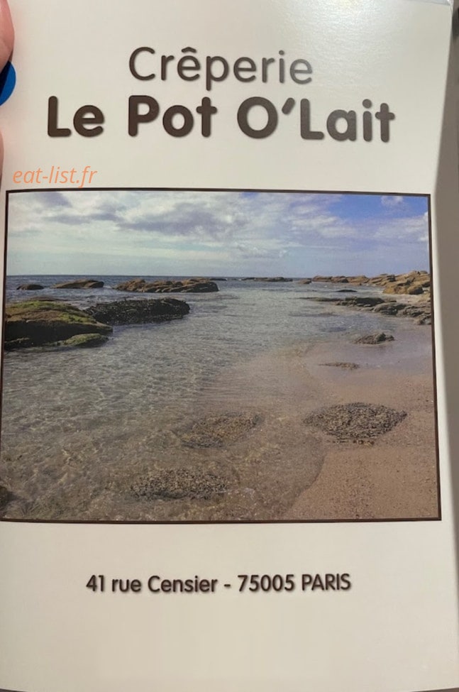 Le Pot O'Lait — carte page 1