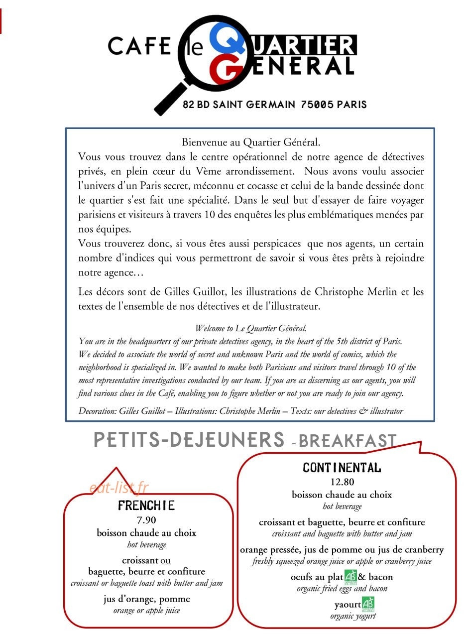 Le Quartier Général — carte page 1