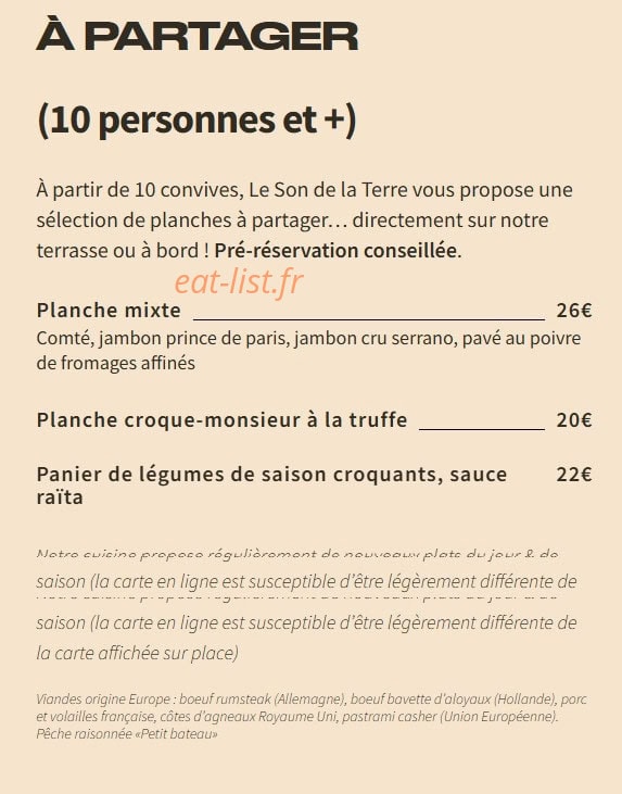 Le Son de la Terre — carte page 3