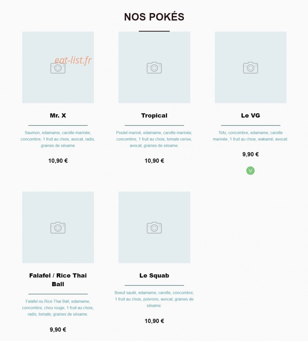 Le Squab — carte page 1