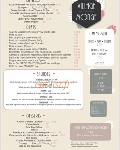 Le Village Monge — carte page 1