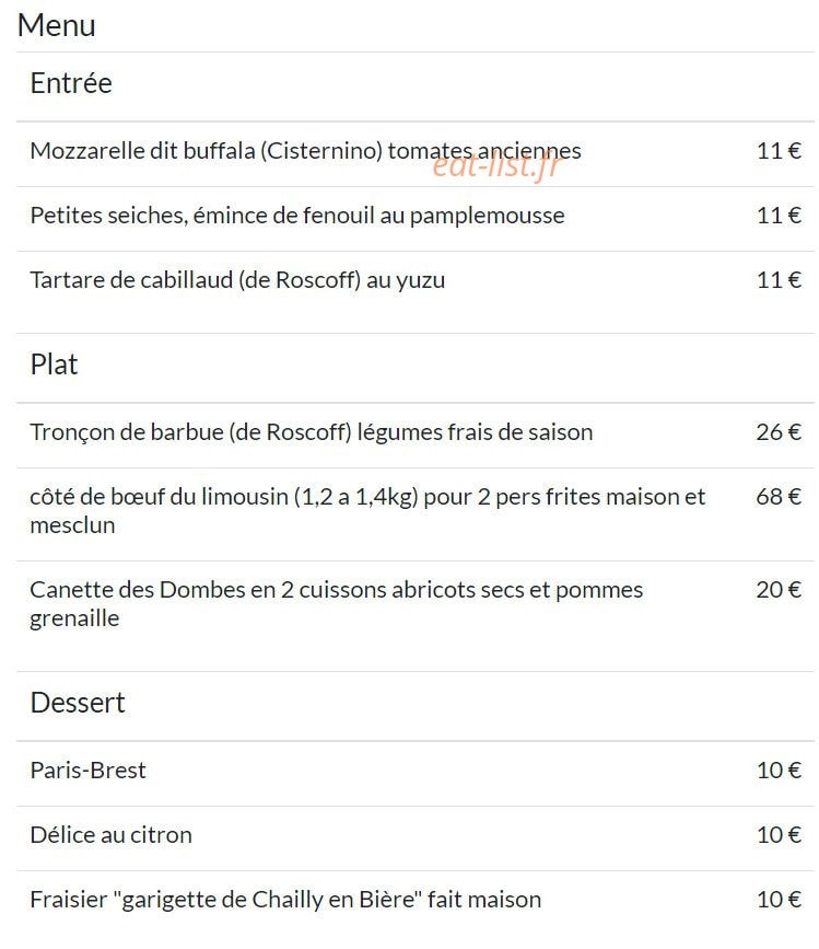Le Vin Sobre — carte page 1
