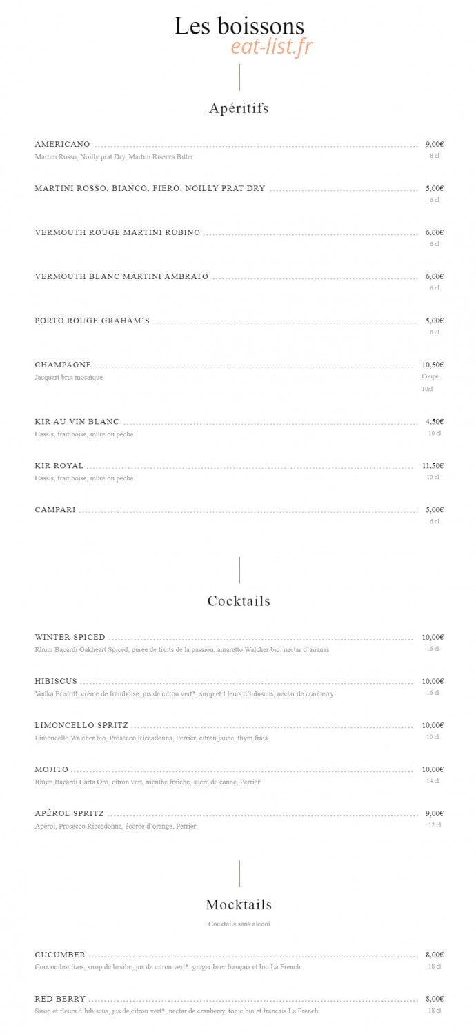 Les Belles Plantes — carte page 4