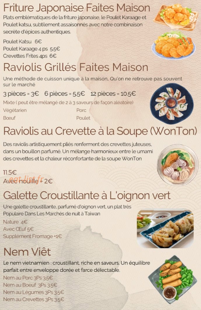 Les Nouilles Fraîches — carte page 2