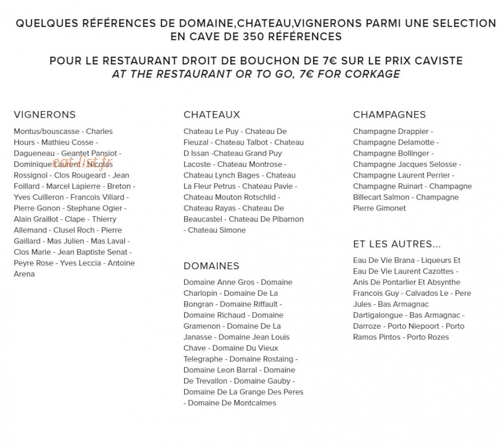 Les Papilles — carte page 2