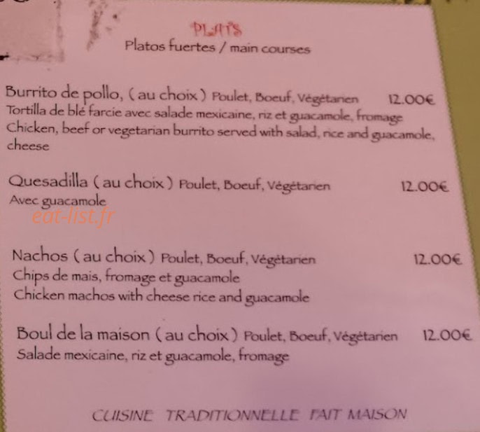 Mexi & Co — carte page 2