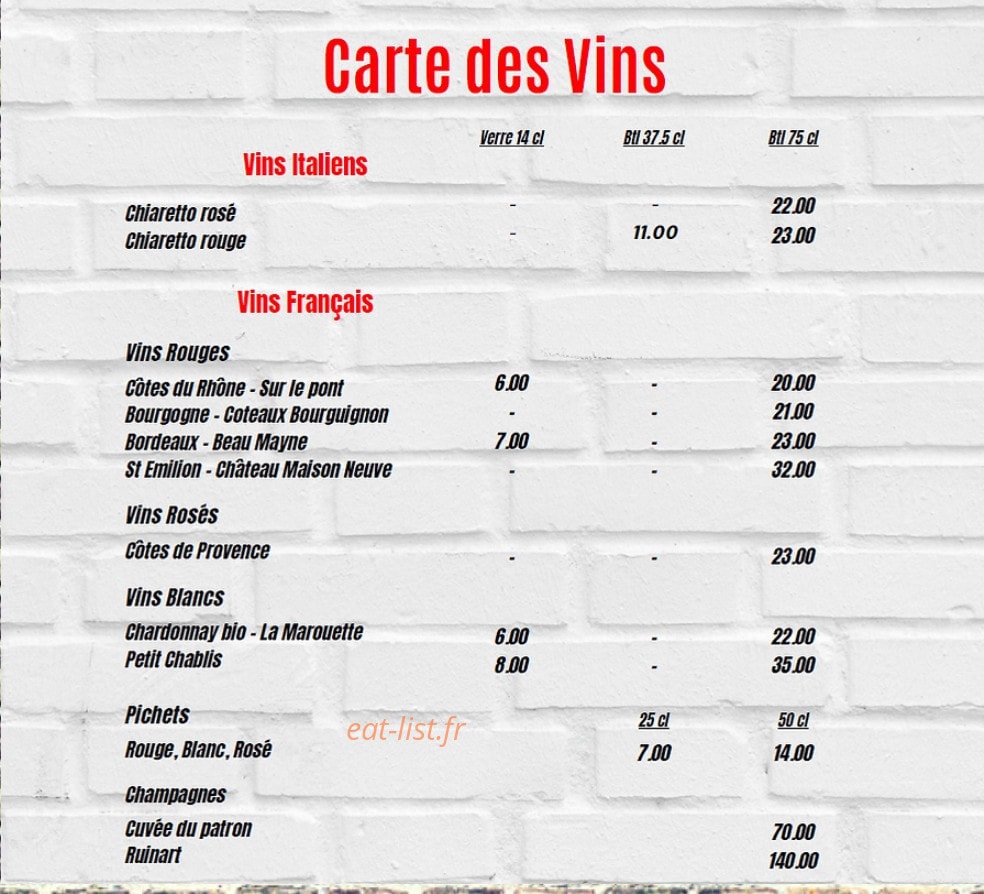 New York Café — carte page 8