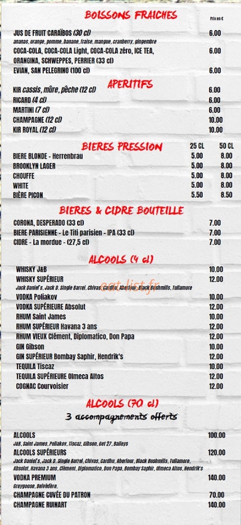 New York Café — carte page 5