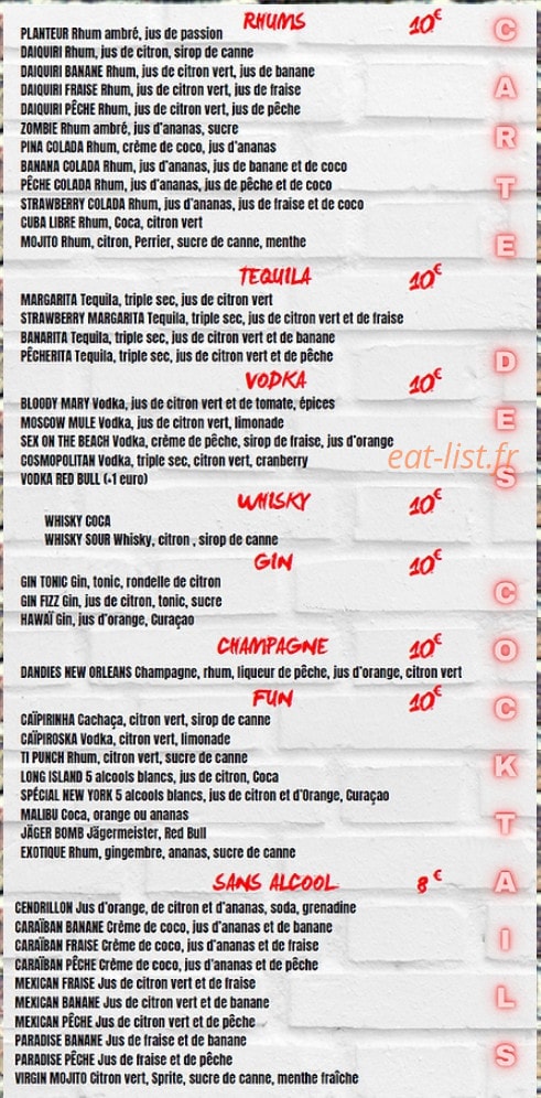 New York Café — carte page 6