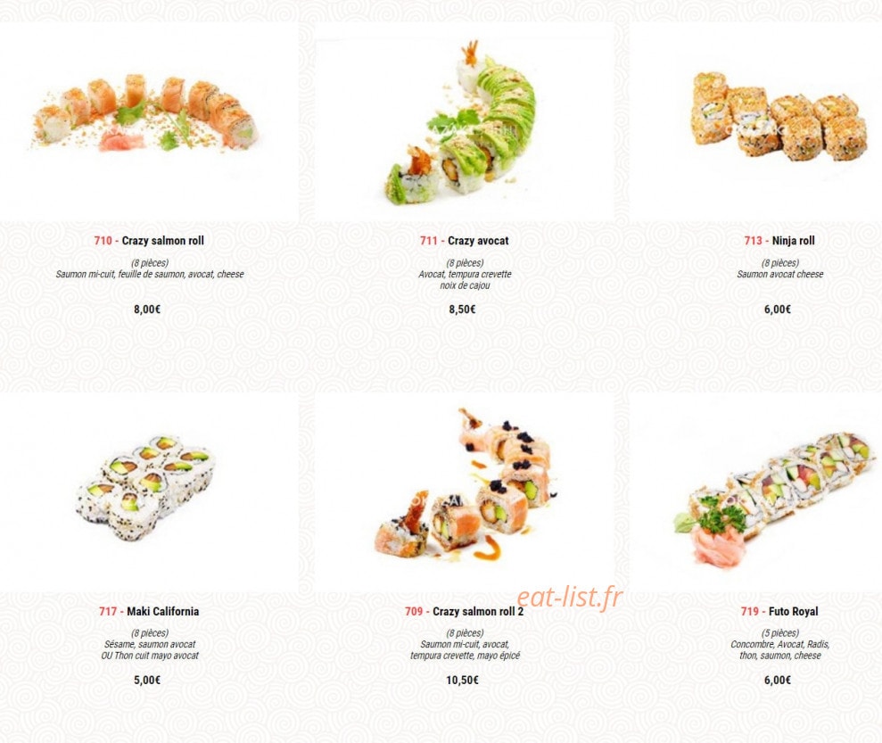 Okazaki Sushi — carte page 21