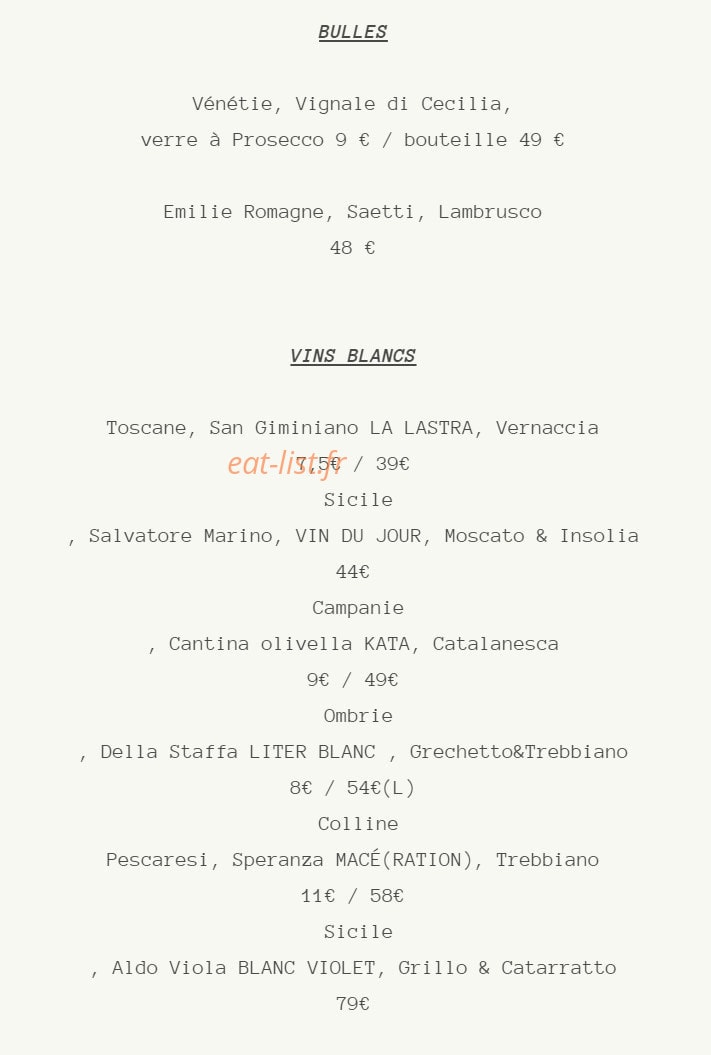 Osteria Brutto — carte page 3