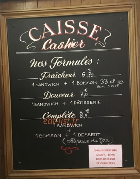Paris Baguette — carte page 1
