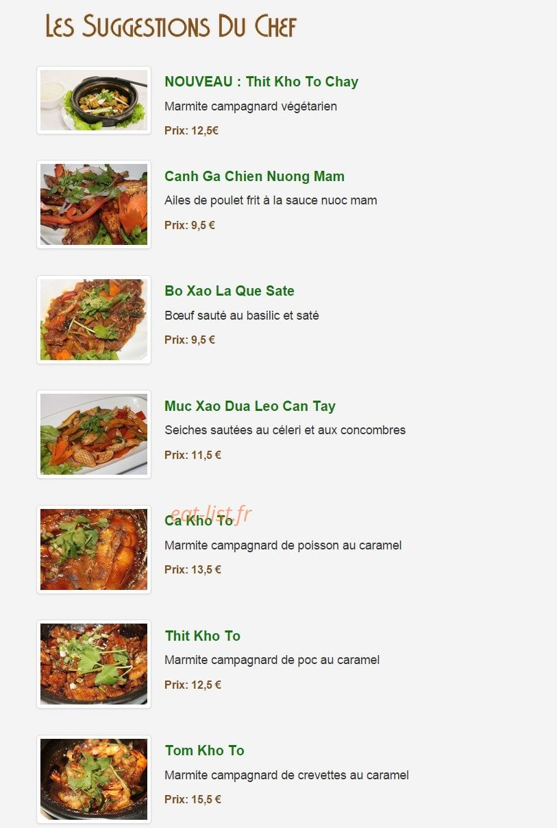 Petit Saigon — carte page 7