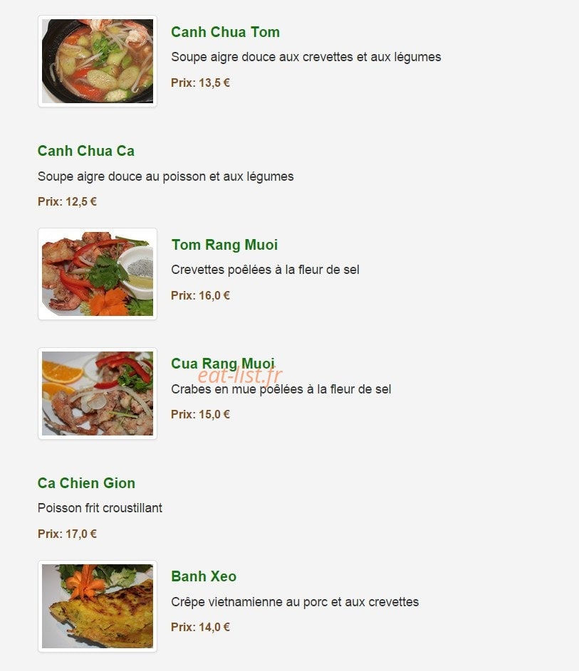 Petit Saigon — carte page 8