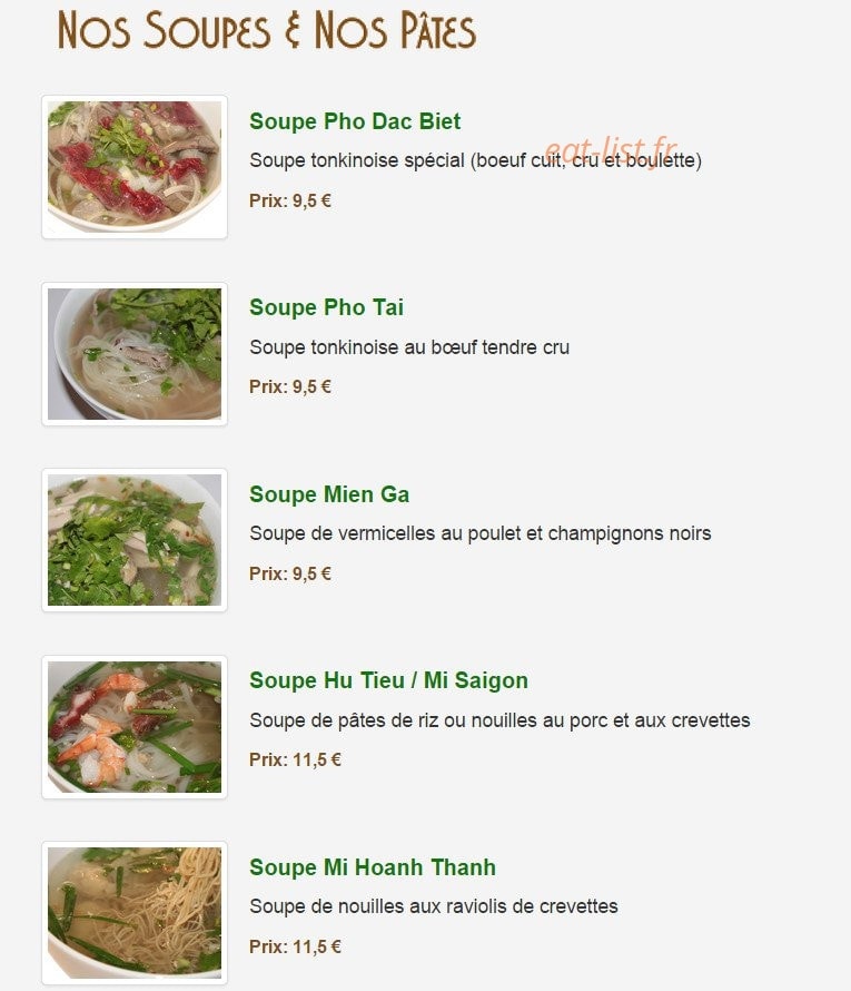 Petit Saigon — carte page 3