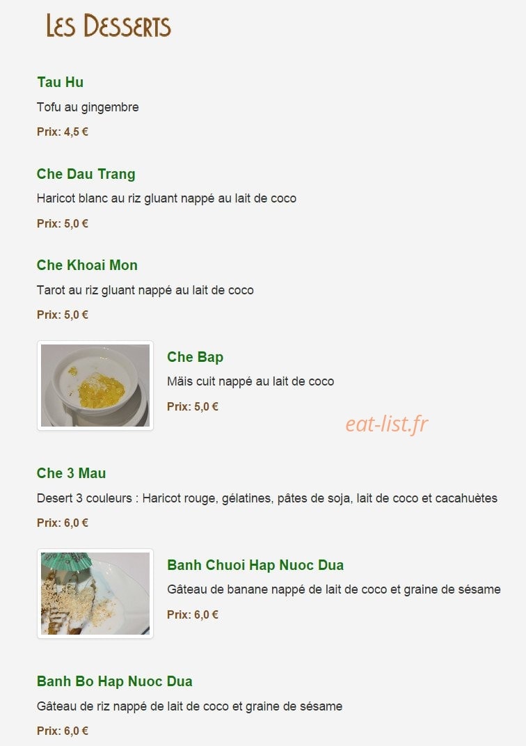 Petit Saigon — carte page 10