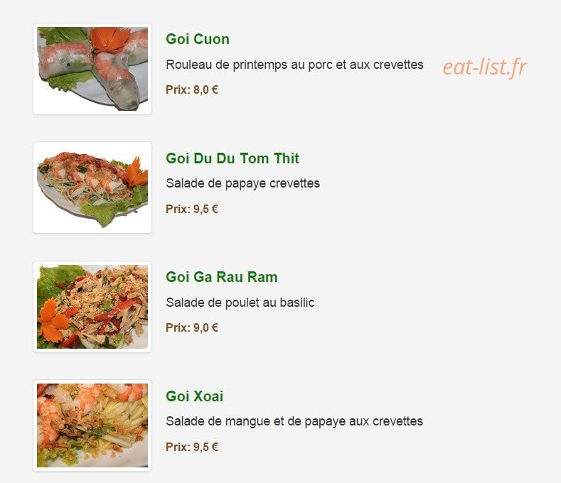 Petit Saigon — carte page 2