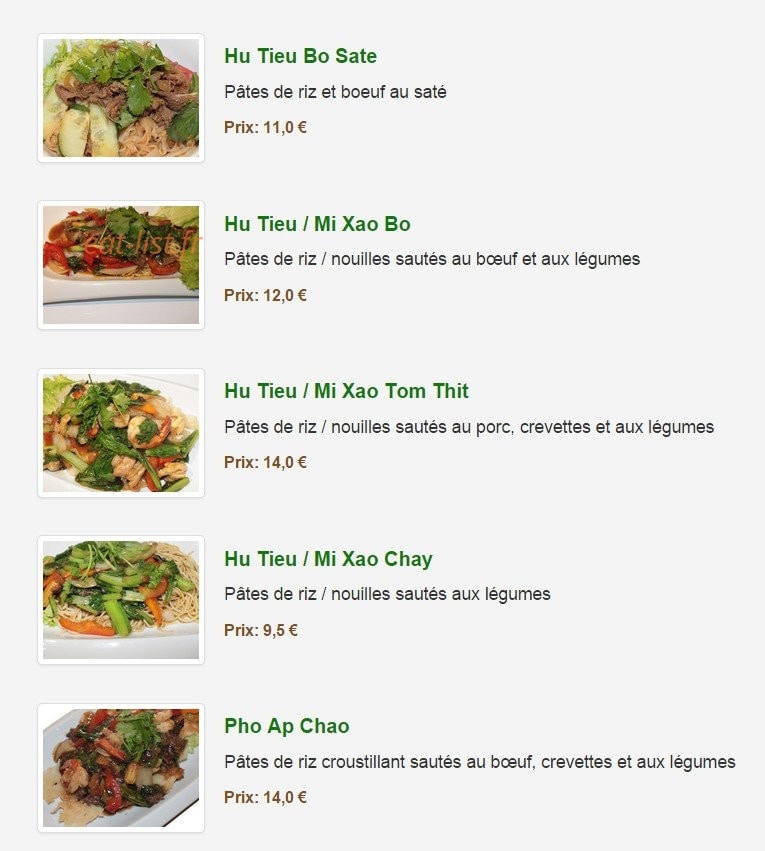 Petit Saigon — carte page 4