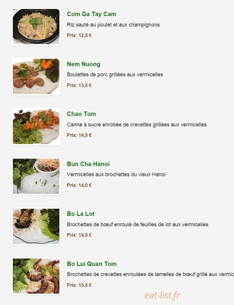 Petit Saigon — carte page 6