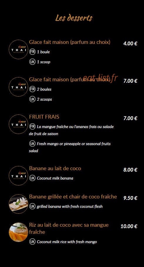 Piment Thaï 21 — carte page 3