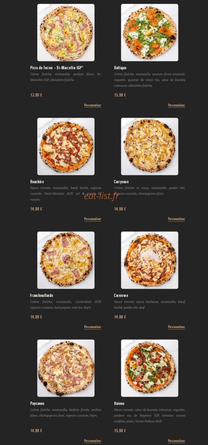 Pizza Cosy — carte page 3