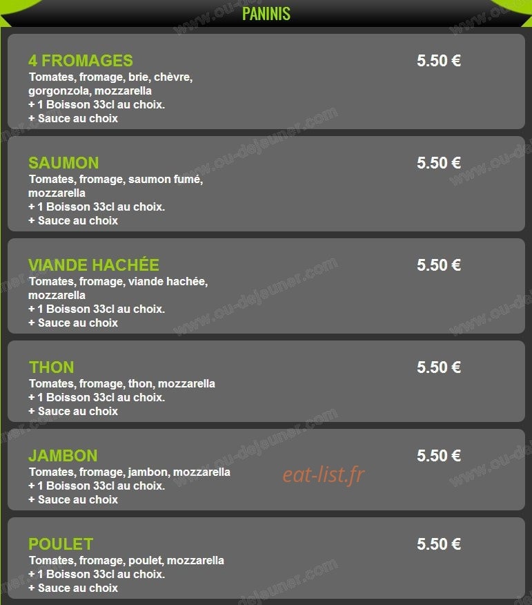 Pizza Escale 24 — carte page 11