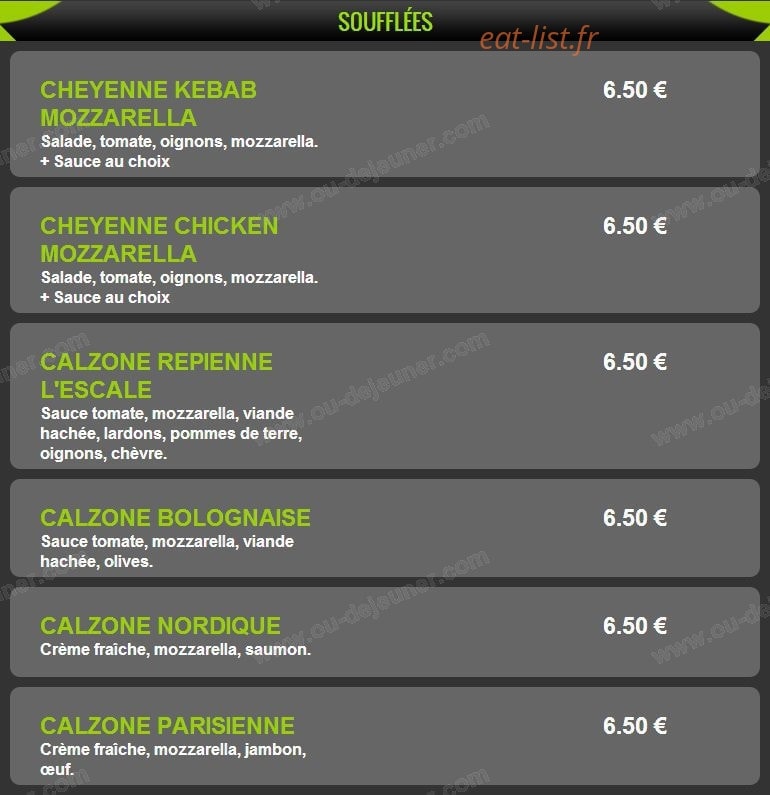 Pizza Escale 24 — carte page 12