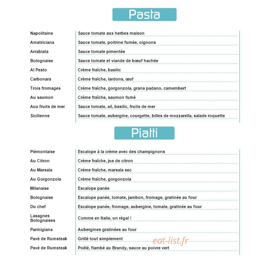 Pizza Roma — carte page 2