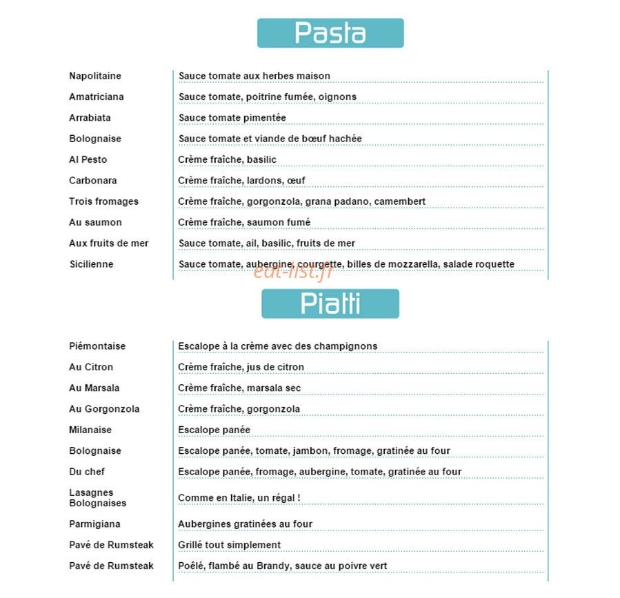 Pizza Roma — carte page 2