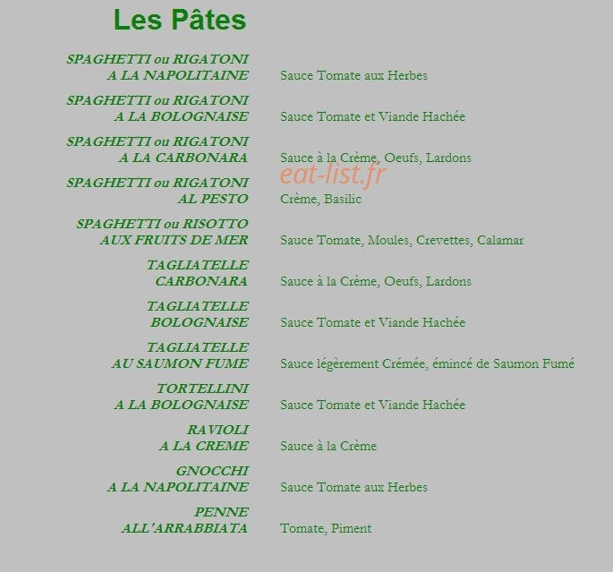 Pizza Sarno — carte page 3