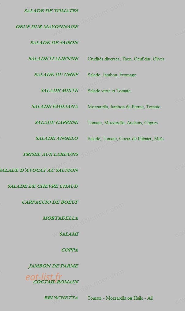 Pizza Sarno — carte page 4
