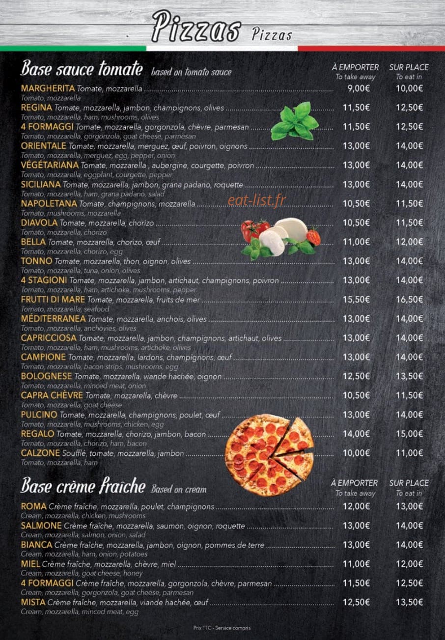Pizzeria Atre3 — carte page 2