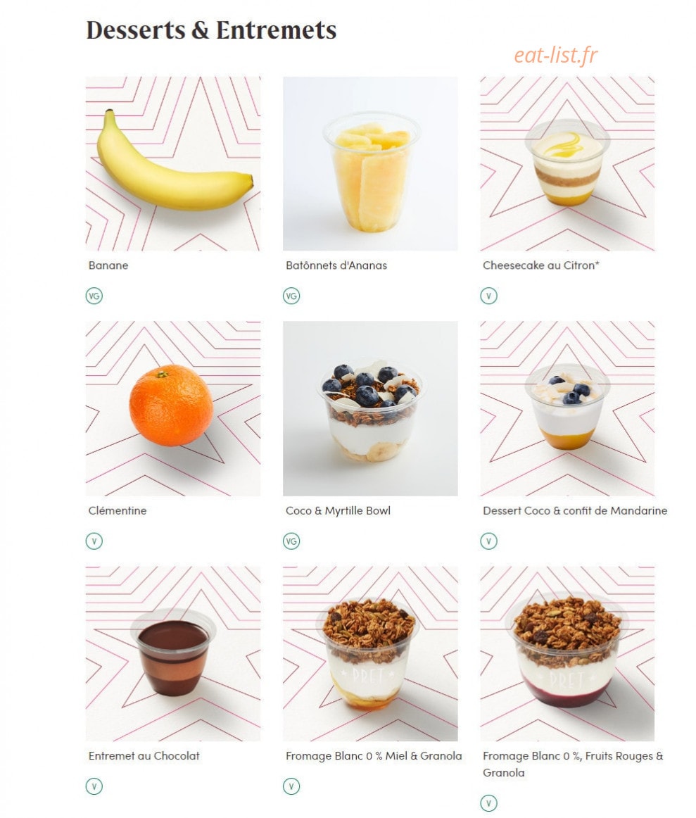 Pret A Manger — carte page 11
