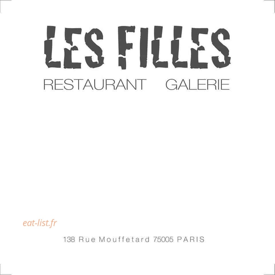 Restaurant Les Filles — carte page 1