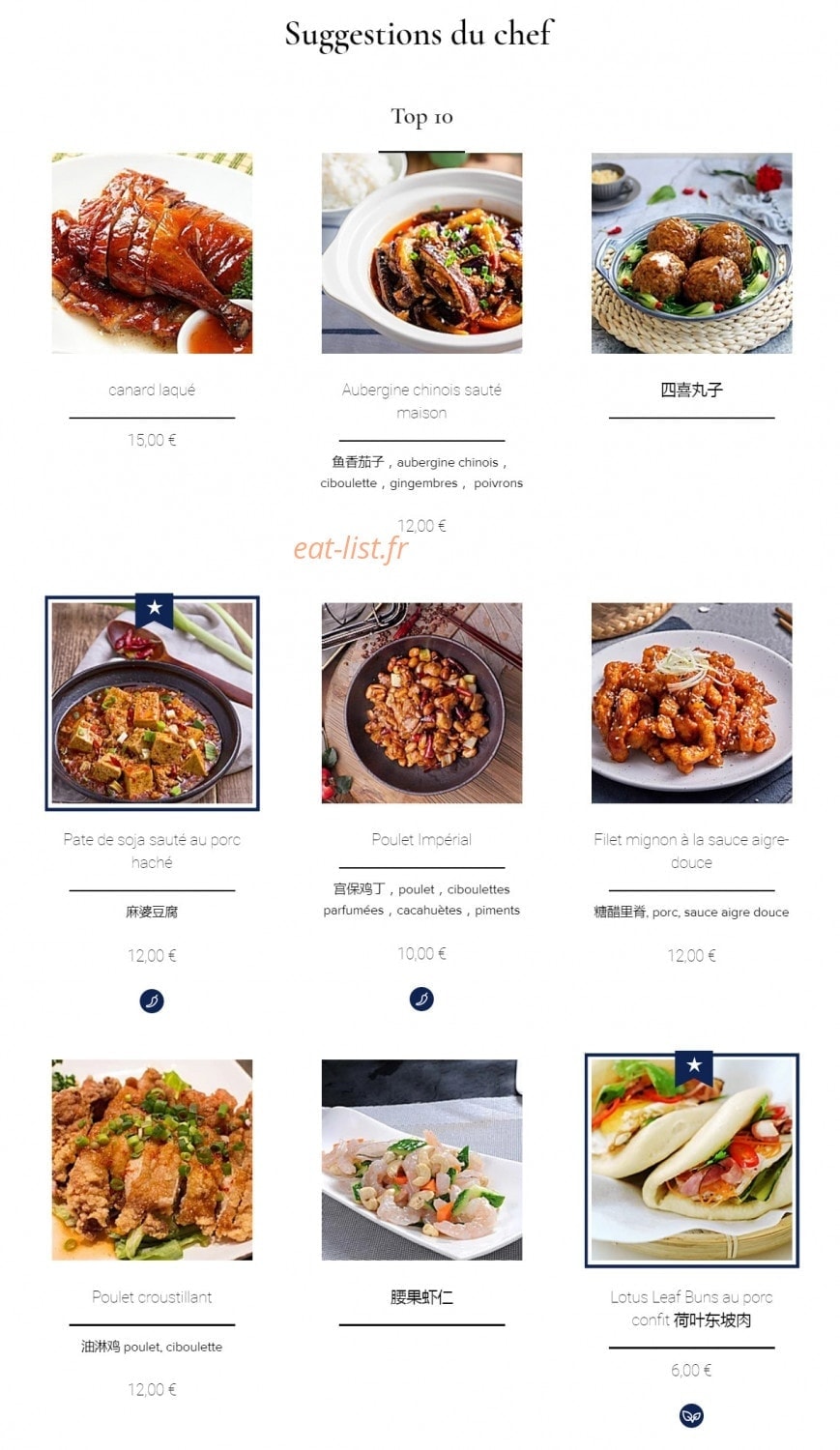Restaurant X Lagrange — carte page 18