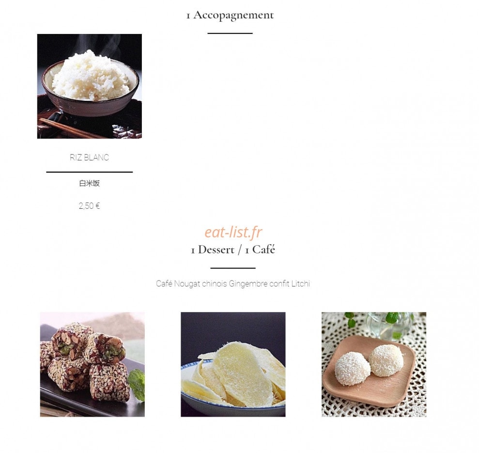 Restaurant X Lagrange — carte page 2