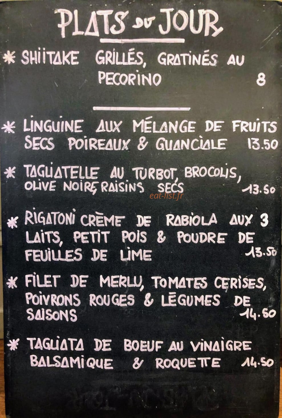 Ricette Ristorante — carte page 1