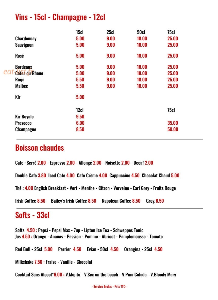 Rosie's Smokehouse — carte page 6