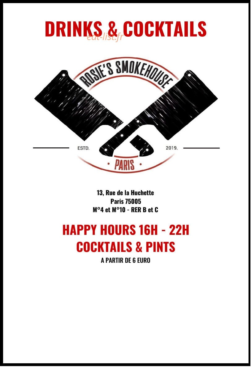 Rosie's Smokehouse — carte page 5