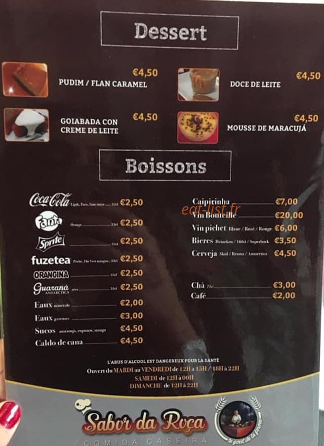 Sabor da Roça — carte page 2