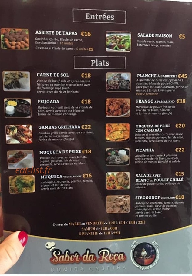 Sabor da Roça — carte page 1