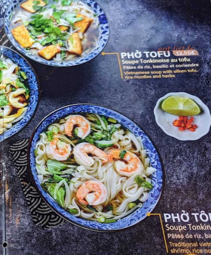 Saveurs d'Asie — carte page 2