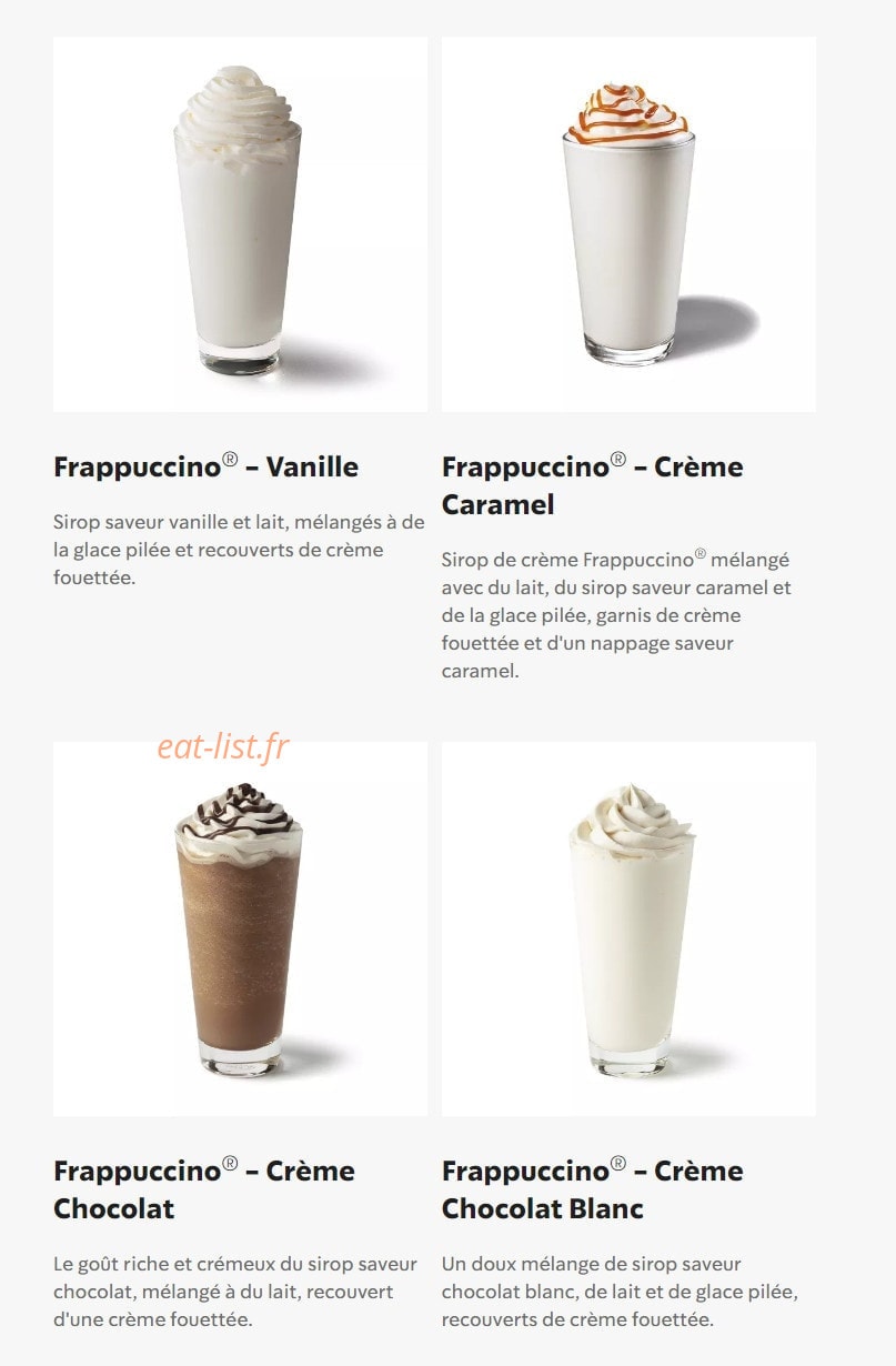 Starbucks Coffee — carte page 25