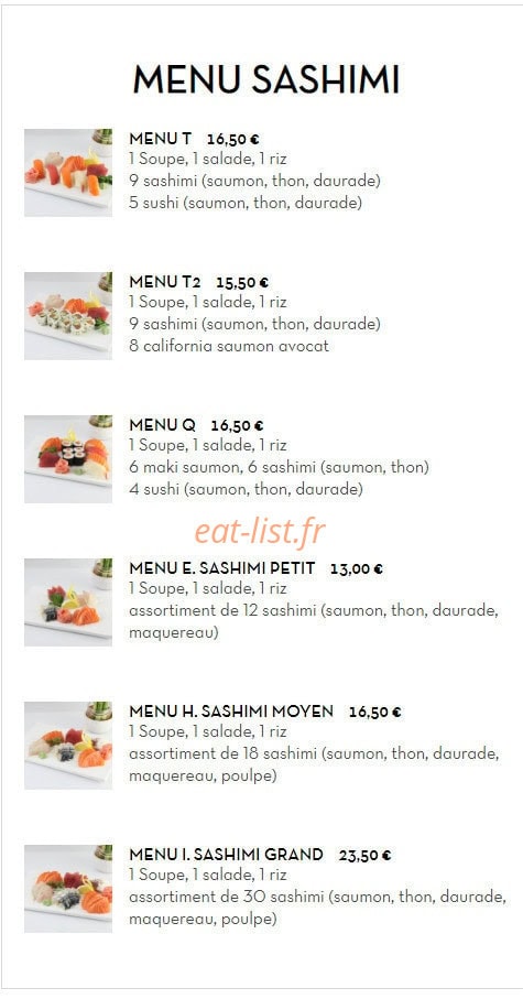 Sushiko — carte page 20