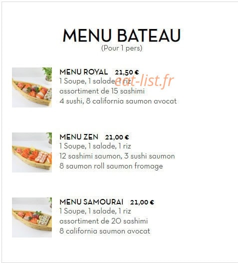 Sushiko — carte page 21