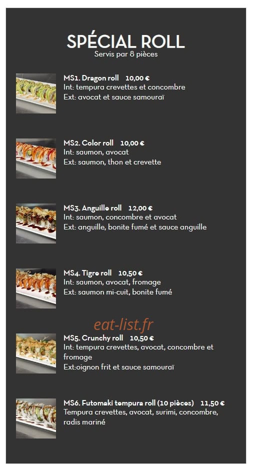 Sushiko — carte page 2