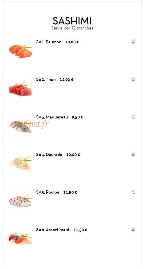 Sushiko — carte page 9