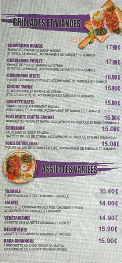 Taboulé — carte page 4