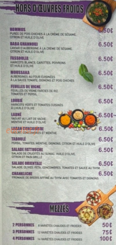 Taboulé — carte page 3
