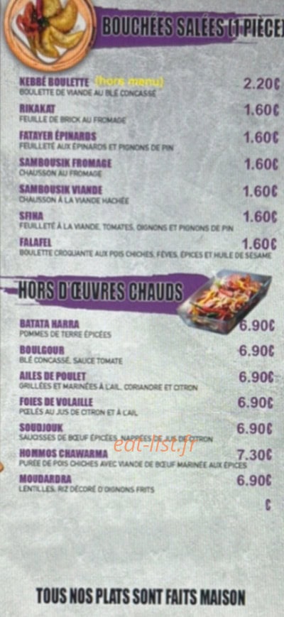 Taboulé — carte page 2